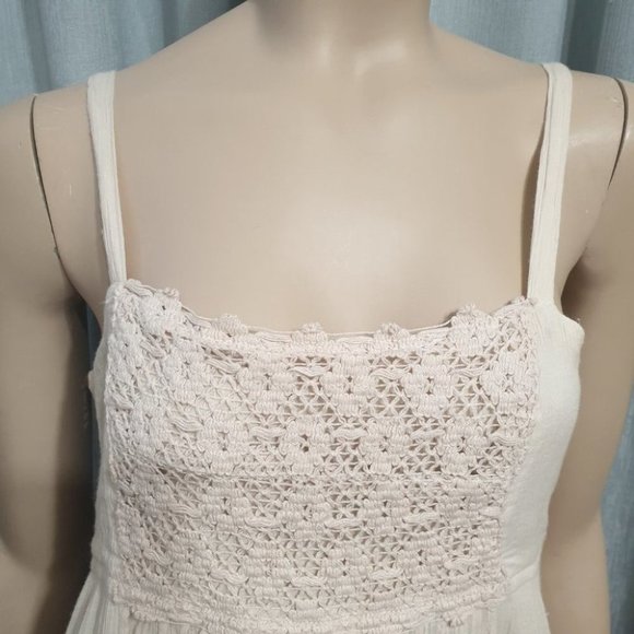 FOREVER NEW AU-8 Light Peach Dress Lined Empire Line Waist w/ Embroidery A-Line - Picture 7 of 14